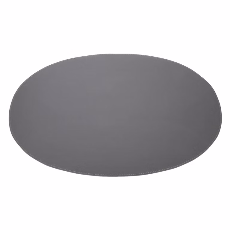Ørskov placemat leer ovaal donkergrijs