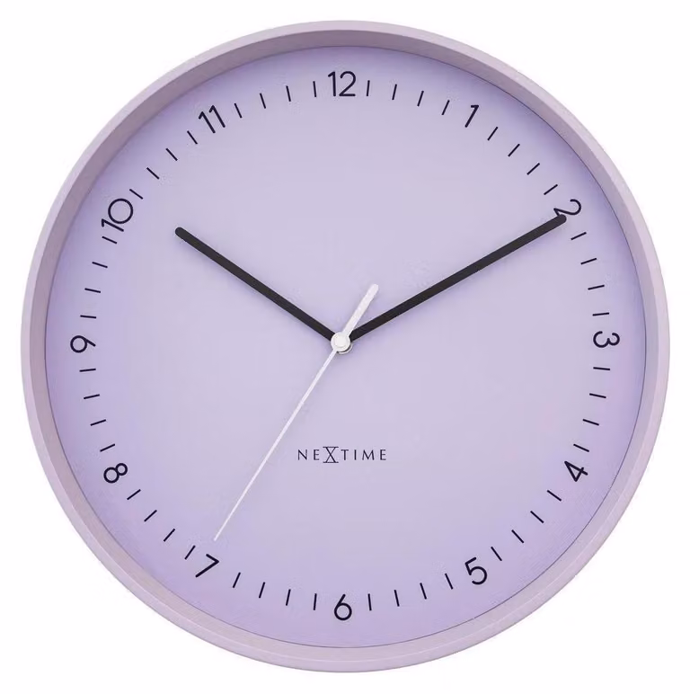 NeXtime Berlin L Wandklok - Analoog - Violet - 40 cm