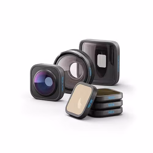 GoPro HB-serie lenscollectie voor HERO13 Black, zwart, inclusief ultragroothoeklens, macrolens, anamorfische lens, ND-filter 4-pack en koffer