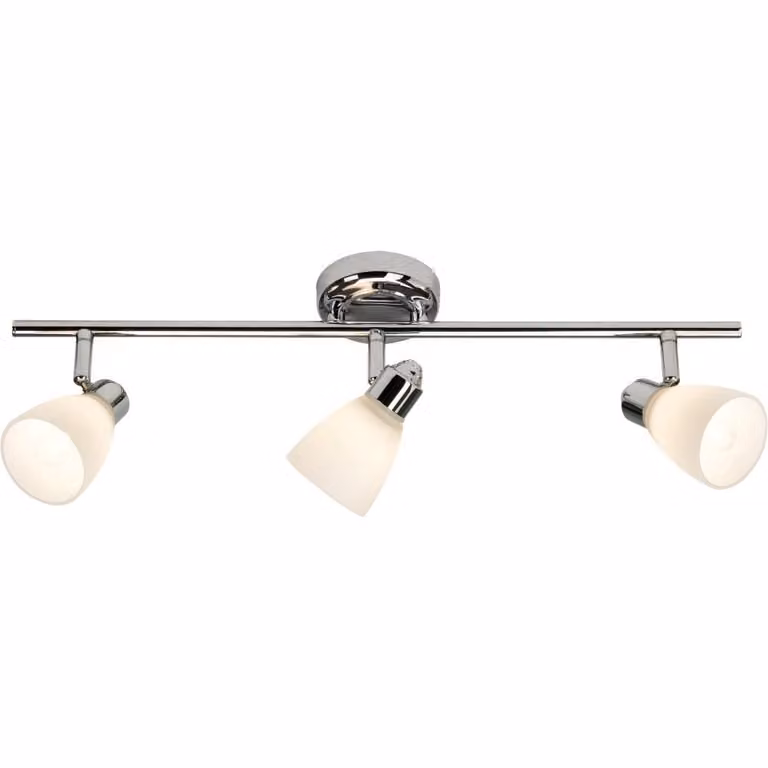 Brilliant Kensington badkamerspot plafondmontage wit/zilver B: 52 cm, D: 15 cm, H: 19 cm