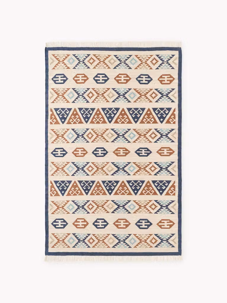 Westwing Collection Anisa handgeweven Kelim vloerkleed van wol