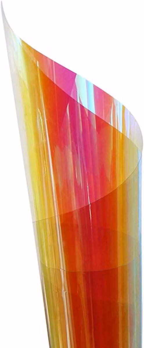 Iriserende regenboog raamfolie voor kleurrijke decoratie van glas, 45 x 200 cm
