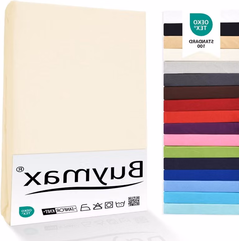 Beige Hoeslaken van Katoen Jersey voor Babybedjes, 70 x 140 cm, Oeko-Tex Gecertificeerd