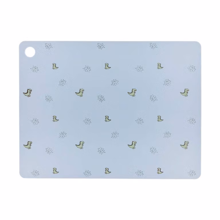 OYOY Theo Dino placemat - Lichtblauw - 34 x 45 cm