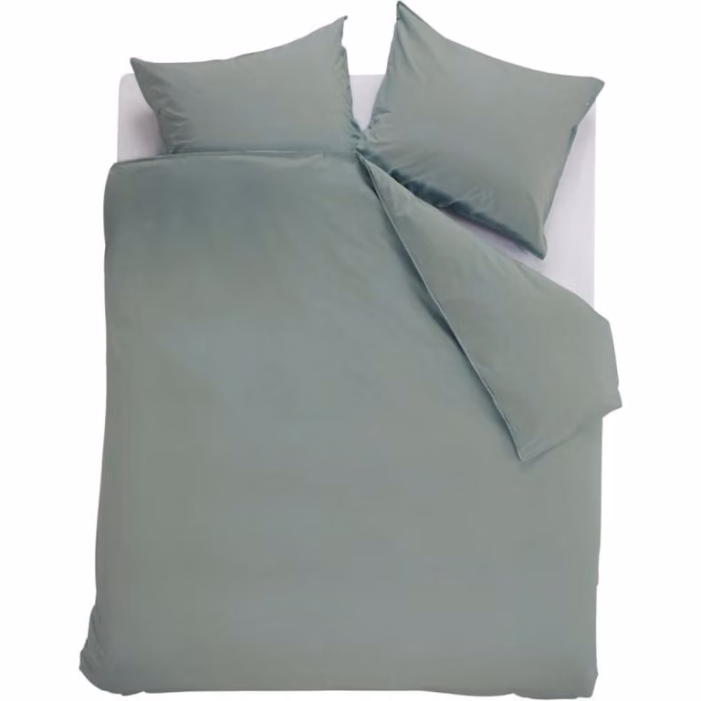 Budget Home Store Dekbedovertrek Cotton Uni Green 240 x 220 cm