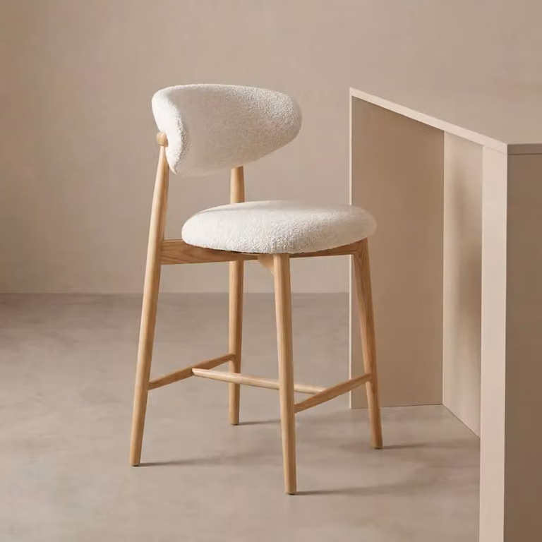 LABEL51 Barkruk Kyoto - Naturel - Superb - Laag