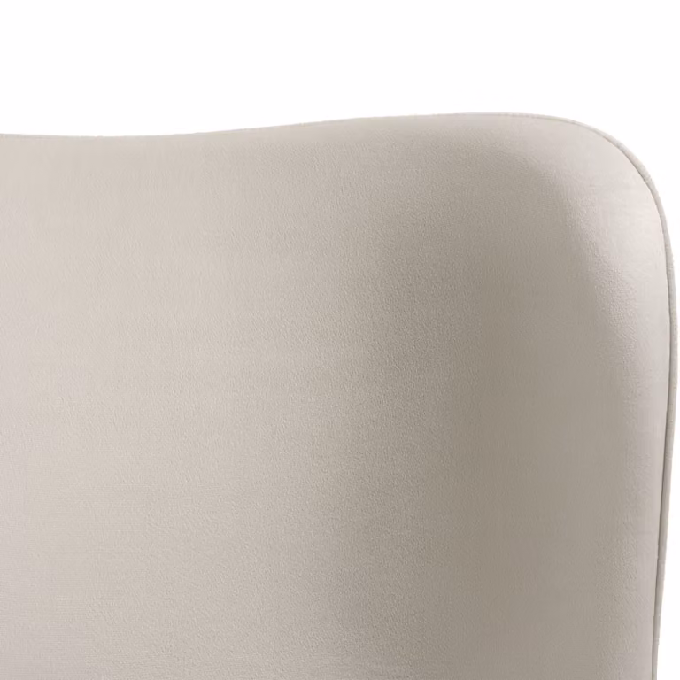 TecTake GmbH Gestoffeerde stoel Tessa - Fluweellook beige/goud, Set van 4