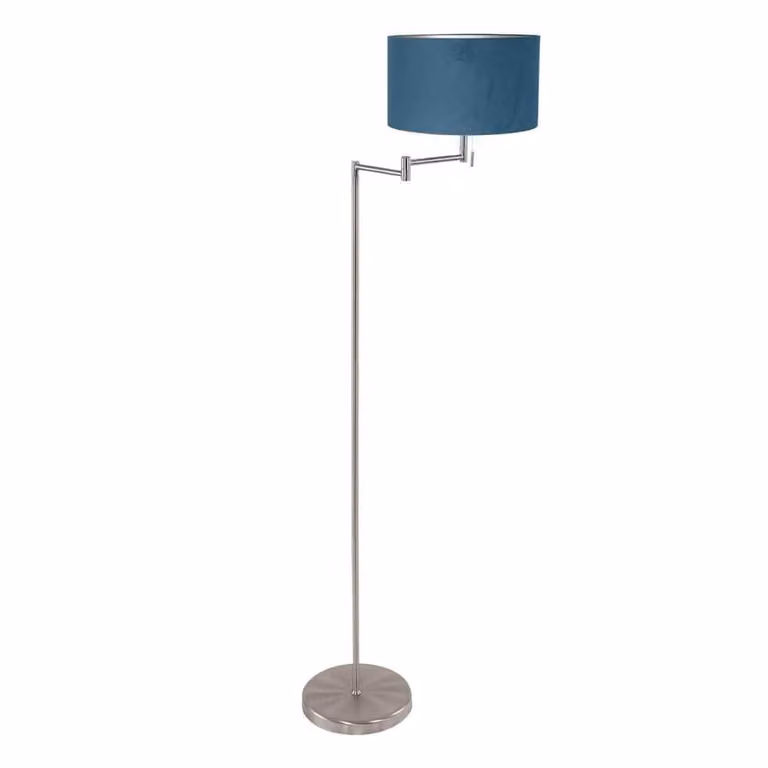 Steinhauer Bella Vloerlamp van metaal met blauwe kap