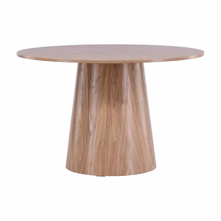 QUVIO Eettafel Odin - Ronde Scandinavische Tafel - Natuurlijk MDF - B/D/H: 120 x 120 x 75 cm