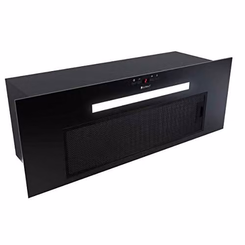 GLOBALO Agendero 80.2 Afzuigkap, Inbouwkap voor Keuken, Zwart, Inbouwbreedte: 80 cm