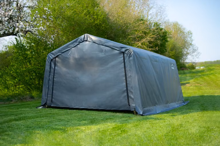 Shelter Logic foliegarage weidezak In-A-Box, grijs, 370 x 490 cm