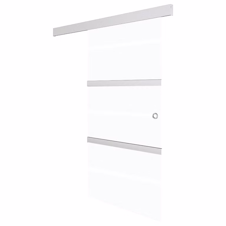 vidaXL Schuifdeur met softclose-mechanisme, ESG-glas en aluminium, 90 x 205 cm