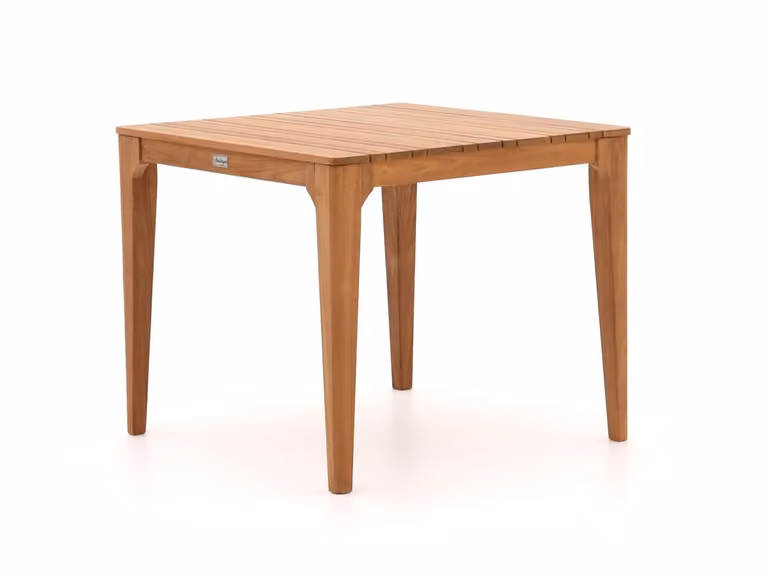 Bellagio vierkante tuin eettafel van teakhout in het bruin