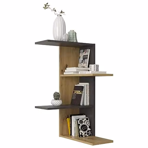 FMD Möbel Hoekplank in bruin eikenhoutlook, B/D/H: 45 x 45 x 75 cm