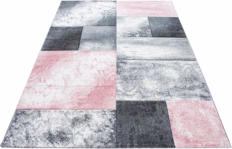 Modern kortpolig vloerkleed voor de woonkamer - Roze - 160 x 230 cm