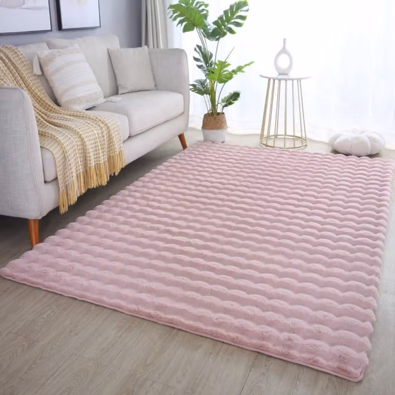 TapisTrend Antislipmat voor de woonkamer, Boho design, Roze, B/D: 80 x 150 cm