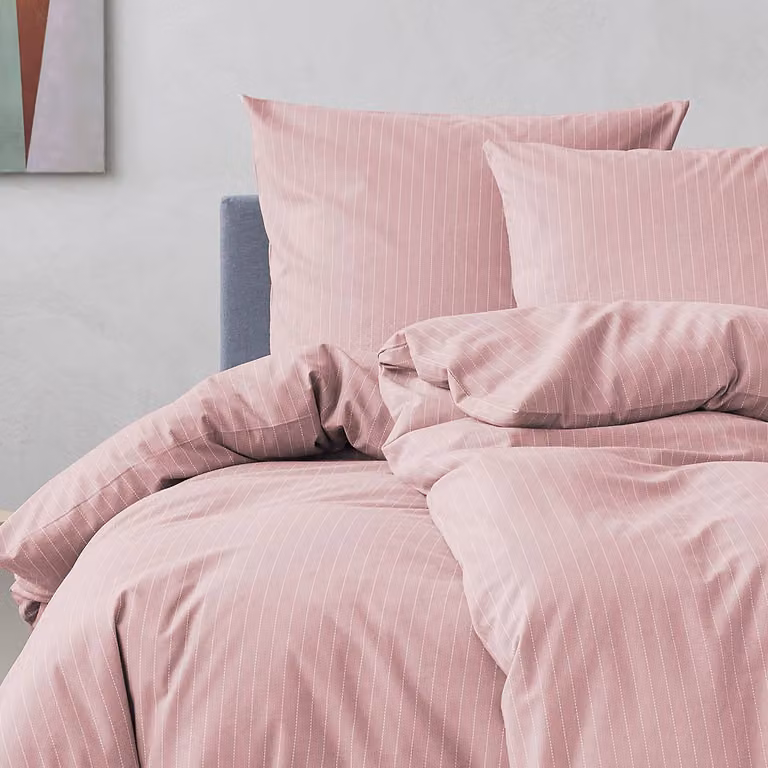 Esprit Cuno Flanellen beddengoedset, roze, 200 x 200 cm met 2 kussenslopen van 80 x 80 cm