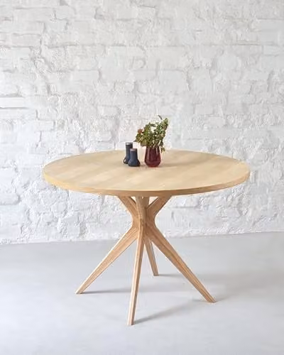RAGABA Ronde eettafel Jubi Bold, natuurlijk essenhout, Diameter: 100 cm, Hoogte: 73 cm