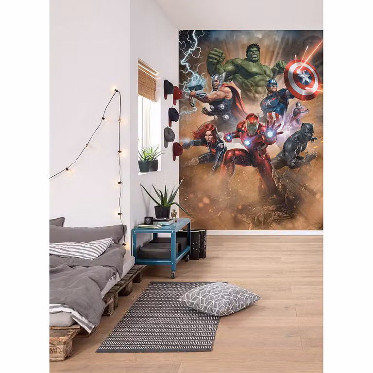 home24 Fotobehang Avengers Superpower Multicolour B: 200 cm, H: 280 cm