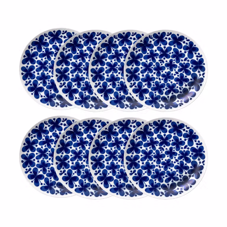 Rörstrand Mon Amie bord 8-pack Blauw Ø 27 cm
