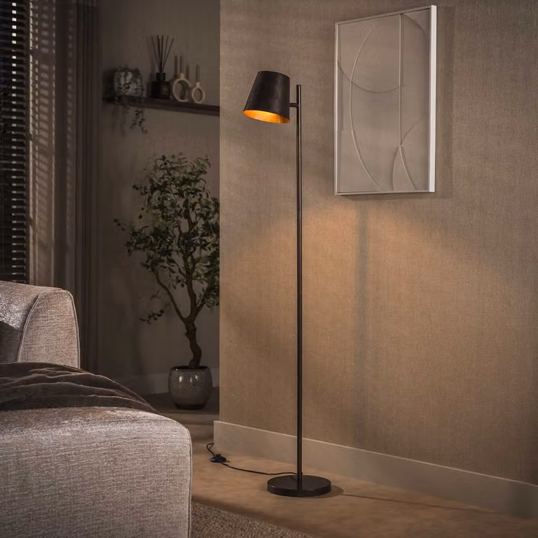 Lyora Metalen Vloerlamp Flex Urban Bruin - Hoogte: 157 cm