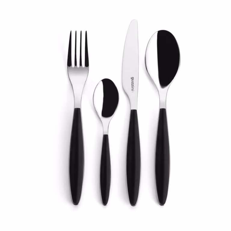 Guzzini Feeling bestekset Black, 24 delig