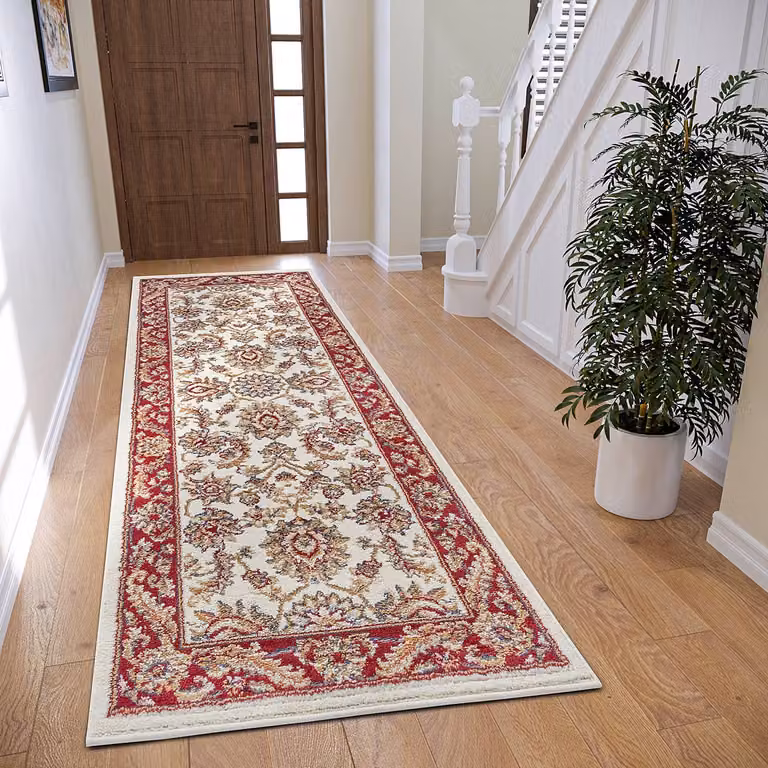 home24 Oosters vloerkleed Reni beige/rood B: 80 cm, L: 240 cm