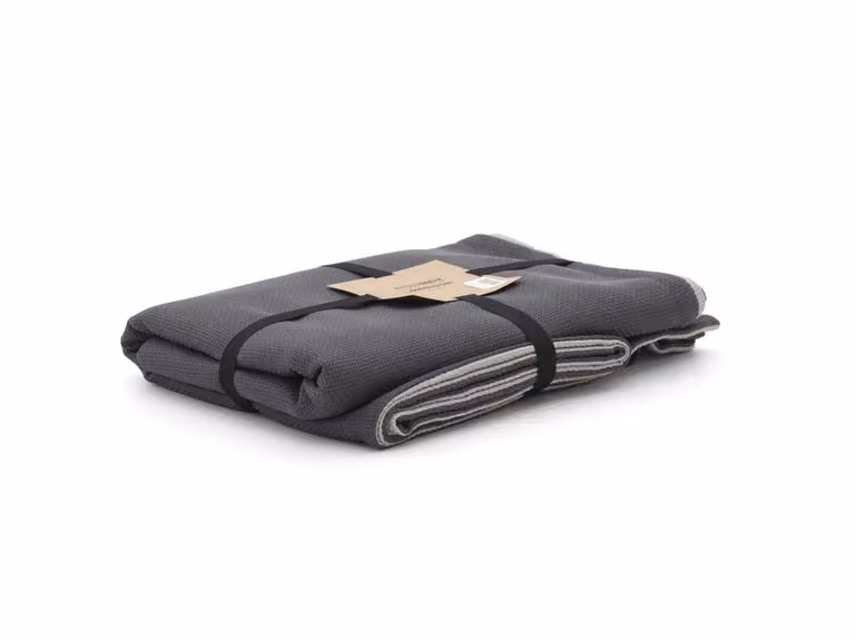Madison Plaid van Polyester in Grijs/Antraciet, 180 x 135 cm