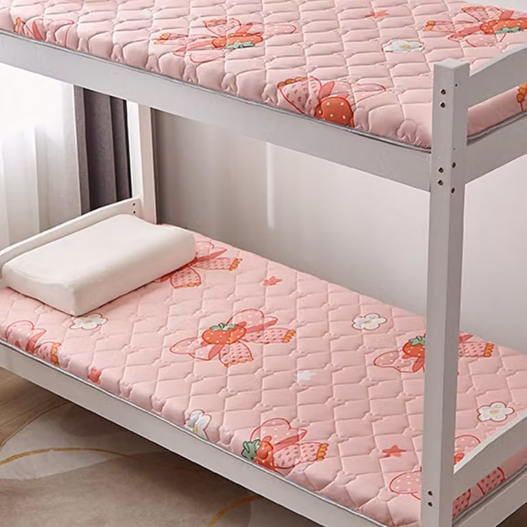 Zwarte Futon Matras Pad - Comfortabele Vloermatras Topper met Elastische Band - 90 x 190 cm