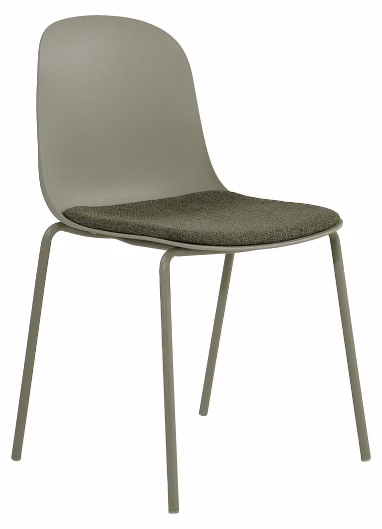 Kick Collection eetkamerstoel Bow - Groen - Kunststof met textuurstof