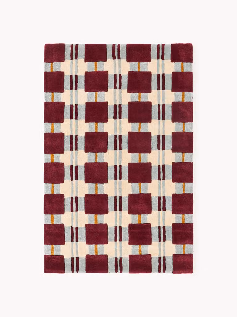 Westwing Collection Kimi Handgetuft Vloerkleed met Wol en Viscose in Modern Geometrisch Design