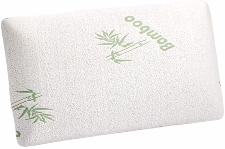 Dailygoods Ergonomisch Neksteunkussen met Traagschuim en Bamboe-overtrek, 70 x 40 x 12 cm
