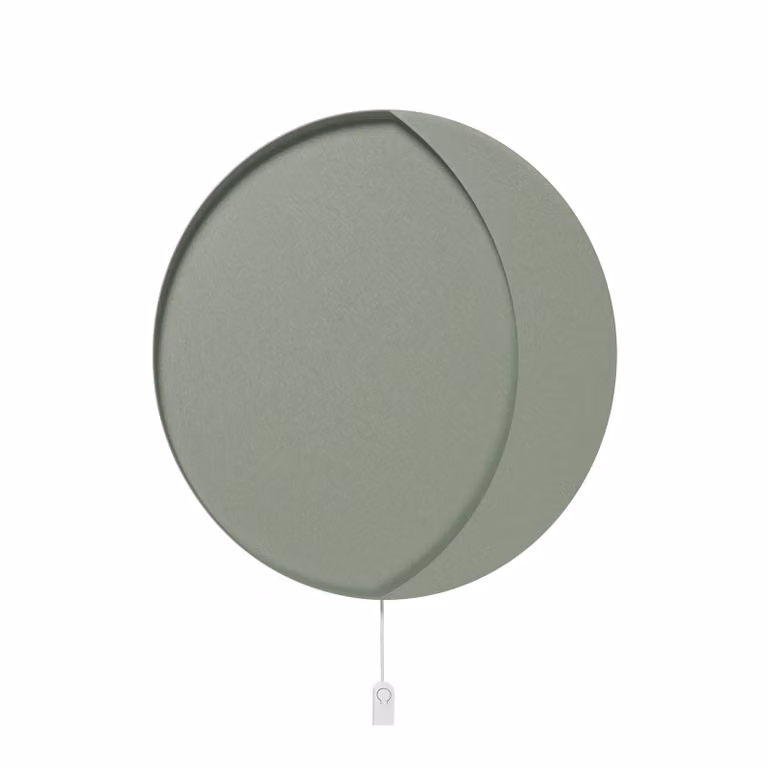 Ferm LIVING Neba LED wandlamp, groen, rond, Ø 45 cm