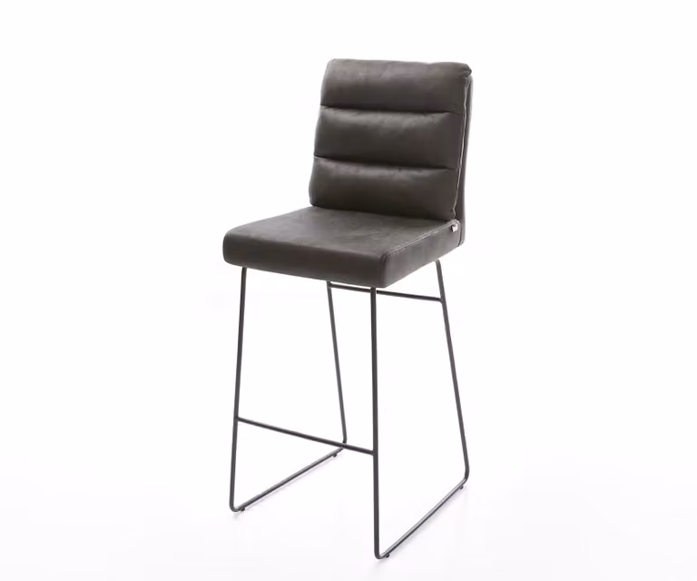 DELIFE Barstoel Pela-Flex Antraciet Modern met Metalen Onderstel