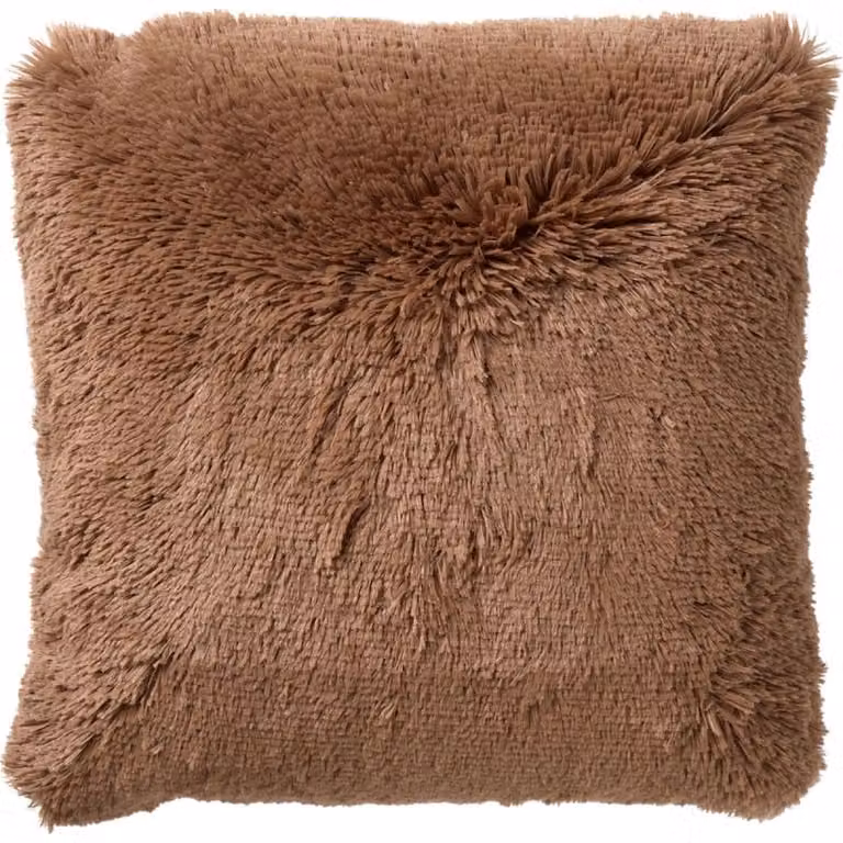 Dutch Decor Sierkussen Fluffy Tobacco Brown 45 x 45 cm