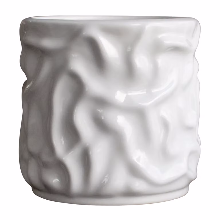 DBKD Swoon bloempot Shiny white Ø15 cm