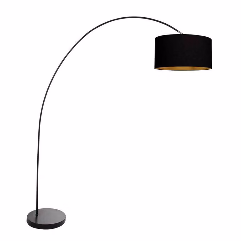 Steinhauer Solva Booglamp zwart metalen vloerlamp met hoogte: 185 cm