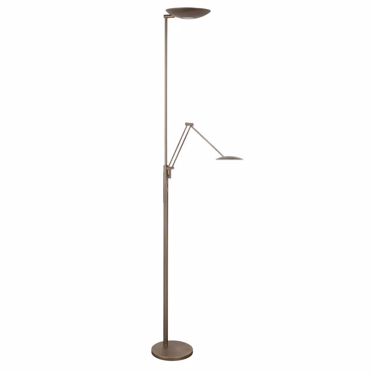 Highlight Klassieke Geneva leeslamp in koper en brons, Ø 23 cm