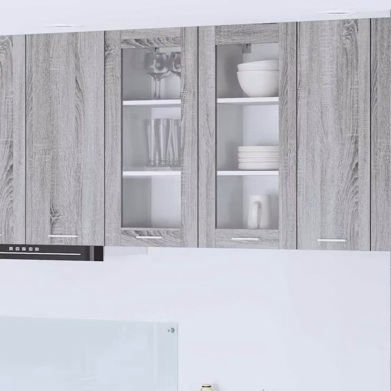 Moderne grijze keuken hangkast van MDF - B/D/H: 40 x 31 x 80 cm