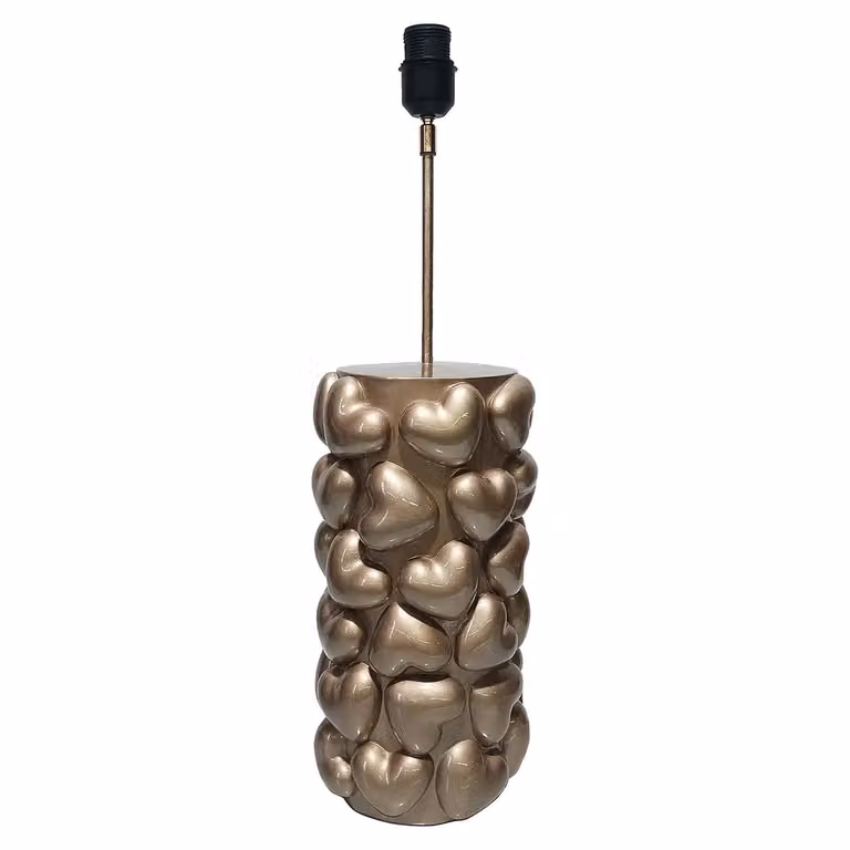 Richmond Interiors Tafellamp Nancy Heart Goud/Messing Hoogte: 69 cm