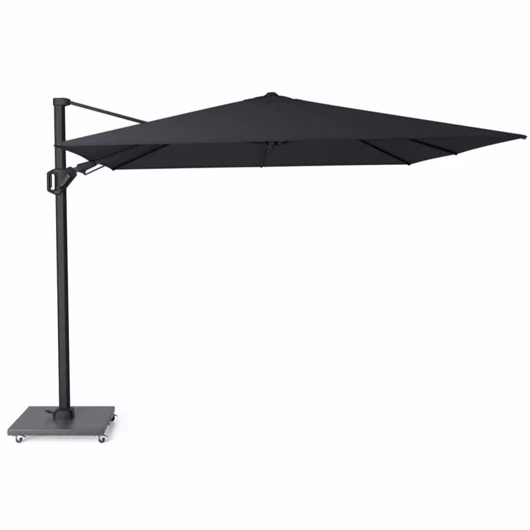 Challenger T2 Platinum zweefparasol Jet Black met acryl doek, B/D/H: 300 x 300 x 265 cm