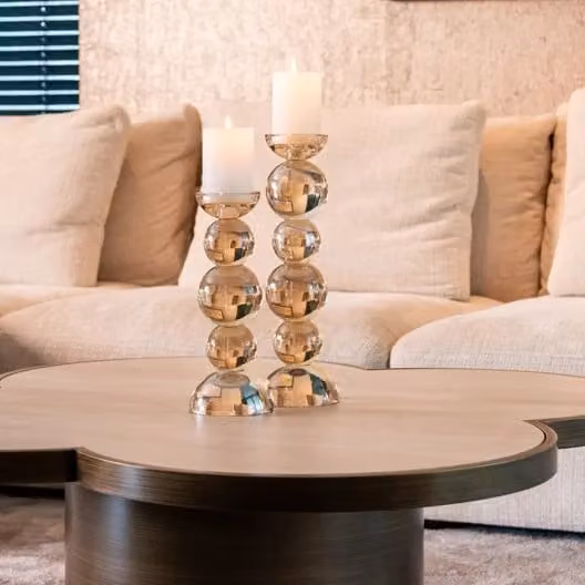 Richmond Interiors Kandelaar Emie groot goud glas