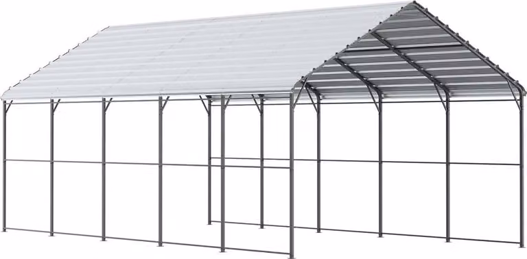 VEVOR Metalen Carport voor auto's en boten, 4 x 8 meter