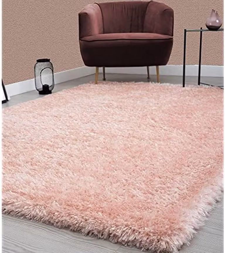 Zacht Roze Vloerkleed van Polyester voor Woonkamer of Slaapkamer - 80 x 150 cm