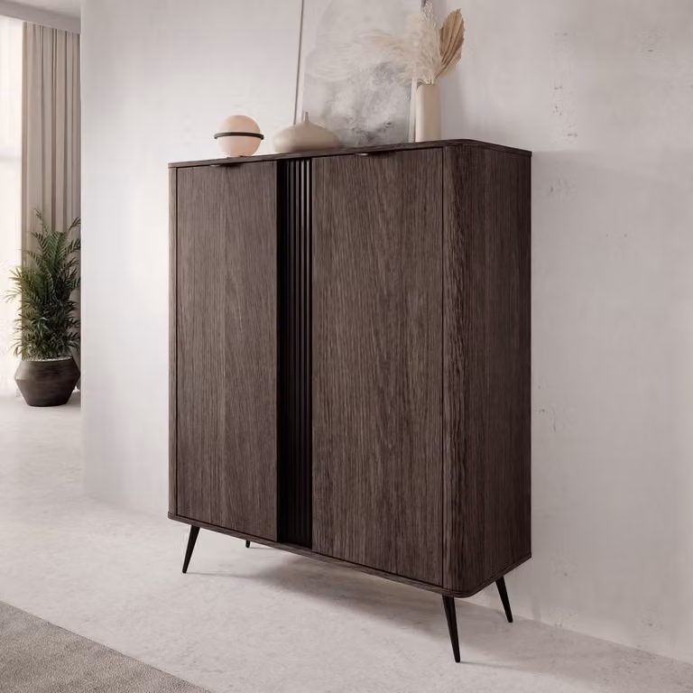 Meubella Victoria Dressoir Donker eiken B/D/H: 113 x 38 x 134 cm