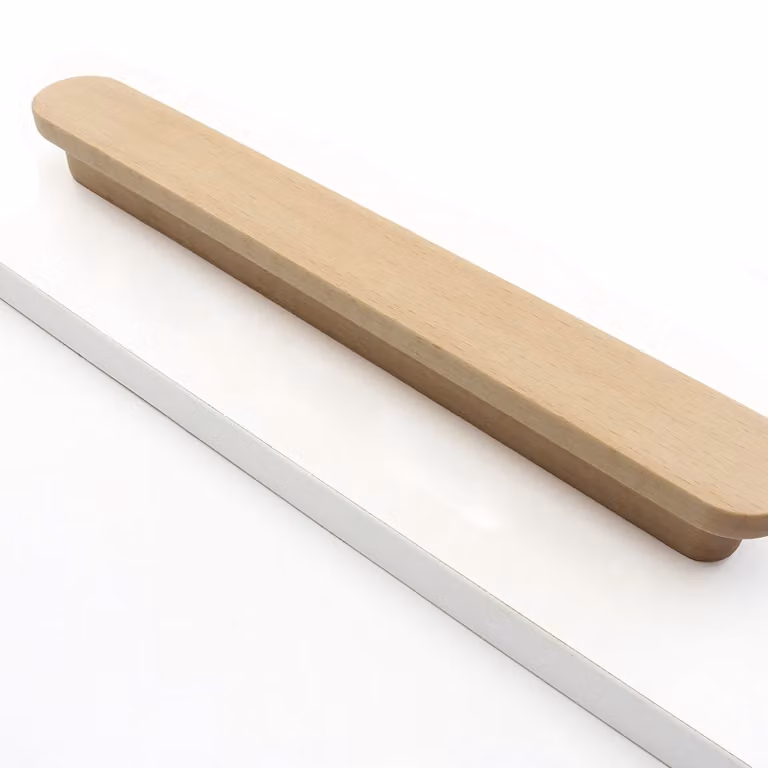 Set van 2 handgrepen voor keukenkastjes en meubels – Witte eik – Boormaat 192 mm