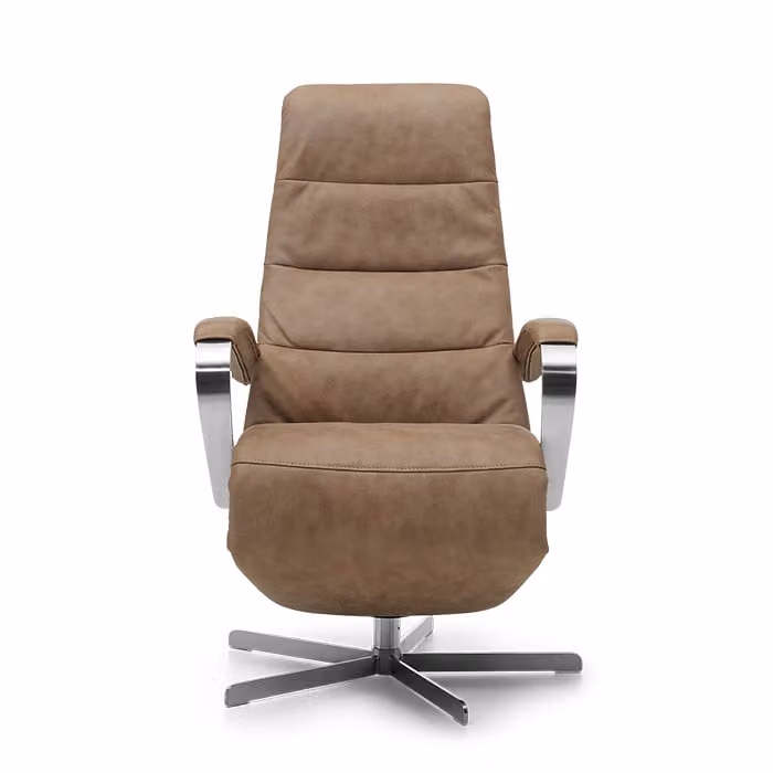 Prominent Sta-op-stoel C-100 met armleuningen - Beige - Faux leather