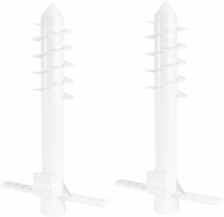 Wit Strandparasol Voetsteunen met Vijf-spiraal Ontwerp - Parasolanker Grondanker - 40 x 23 x 8 cm