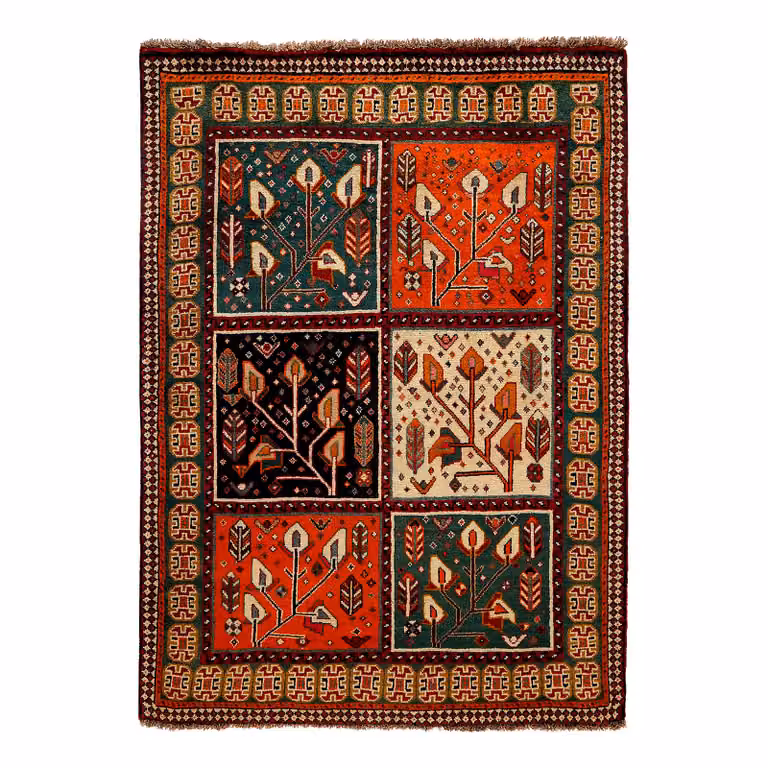 home24 Laagpolig vloerkleed Gashgai multicolor wol B/D: 112 x 154 cm