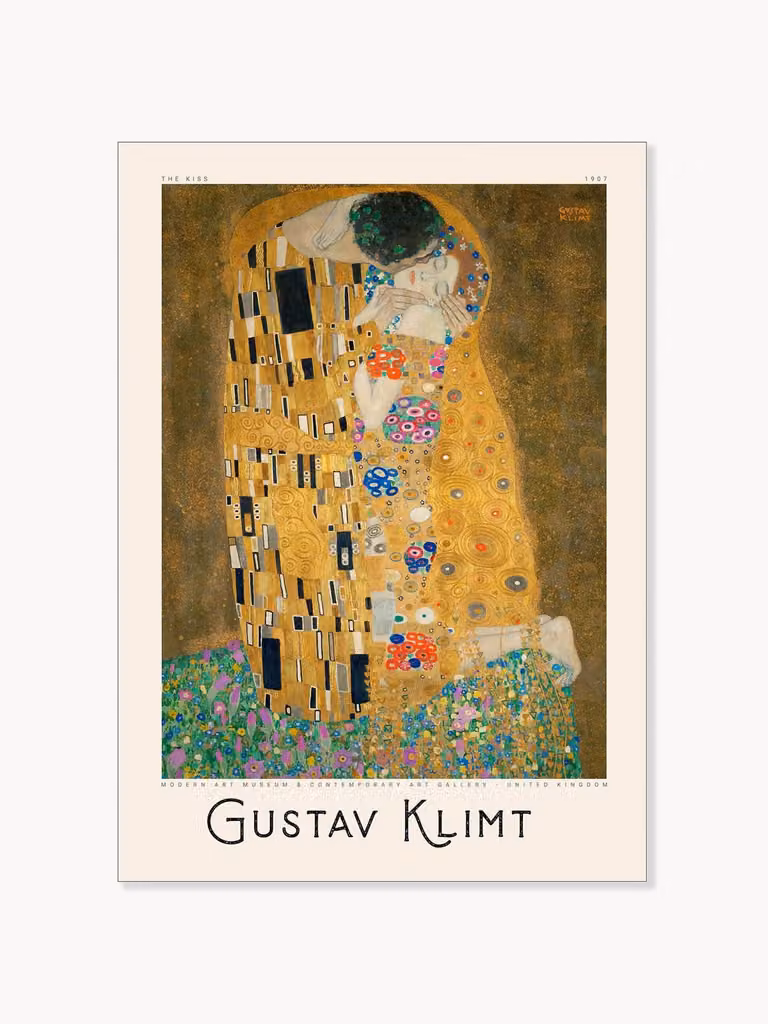 Poster met lijst PSTR Studio x Gustav Klimt - The Kiss